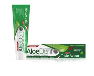 Aloedent, Toothpaste, Triple Action With Aloe Vera - 100 Ml Aloedent, Toothpaste, Triple Action With Aloe Vera - 100 Ml