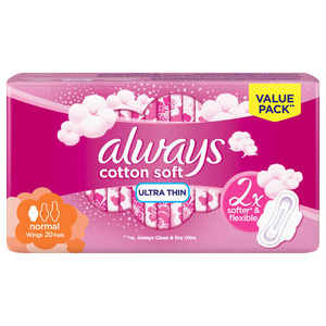 Always, Feminine Pads, Ultra Thin Normal With Wings - 20 Pcs Always, Feminine Pads, Ultra Thin Normal With Wings - 20 Pcs